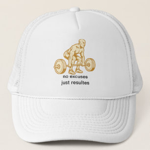 Gorra De Camionero sin excusas de diseño de motivación de gimnasia
