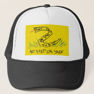 Gorra De Camionero Sin paso en la bandera de Snek Gadsden