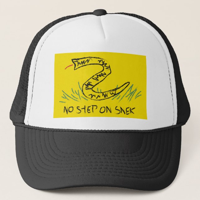 Gorra De Camionero Sin paso en la bandera de Snek Gadsden (Anverso)