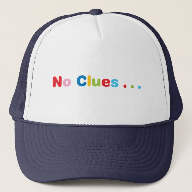Gorra De Camionero Sin pistas (Anverso)