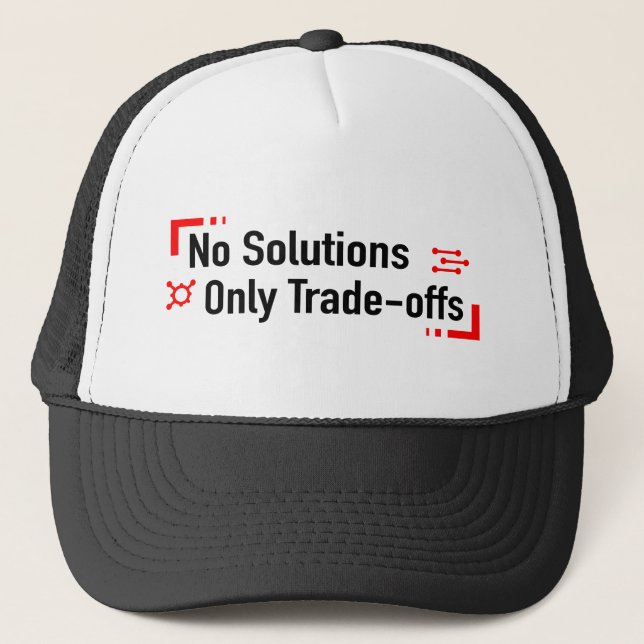 Gorra De Camionero Sin soluciones sólo compensaciones (Anverso)