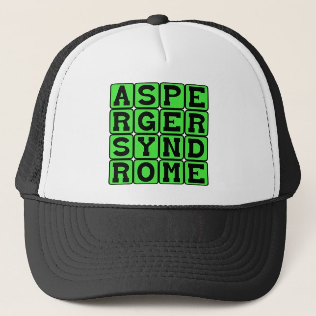 Gorra De Camionero Síndrome de Asperger, Condición Médica (Anverso)
