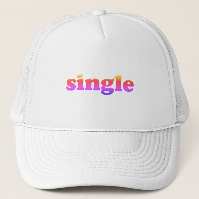 Gorra De Camionero "single", letras de orgullo blancas (Anverso)