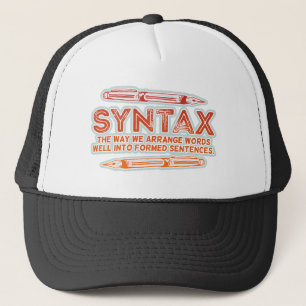 Gorra De Camionero Sintaxis Gramática Grammar