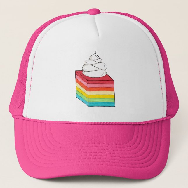 Gorra De Camionero Síntesis de ensalada de Gelatina de Arcoiris retro (Anverso)