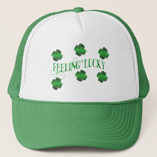 Gorra De Camionero Sintiéndose afortunado (Anverso)
