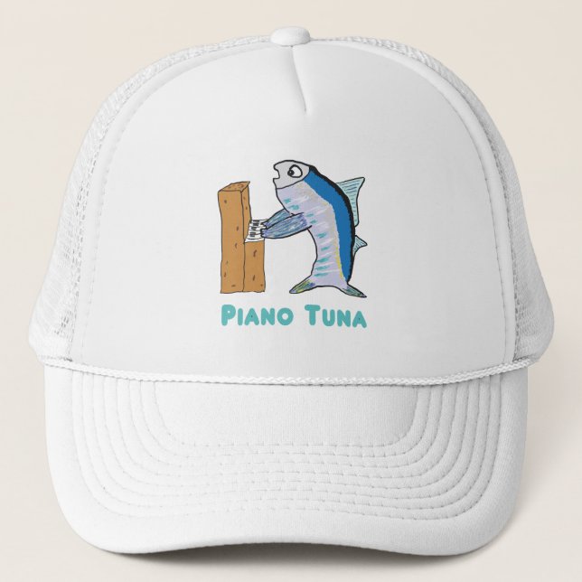 Gorra De Camionero Sintonizador de piano (atún) (Anverso)