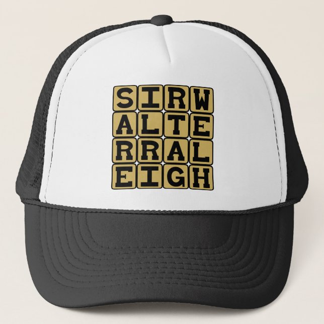Gorra De Camionero Sir Walter Raleigh, explorador inglés (Anverso)