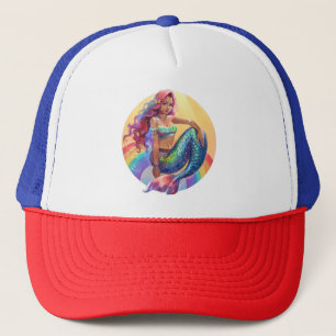 Gorra De Camionero Sirena de arcoiris
