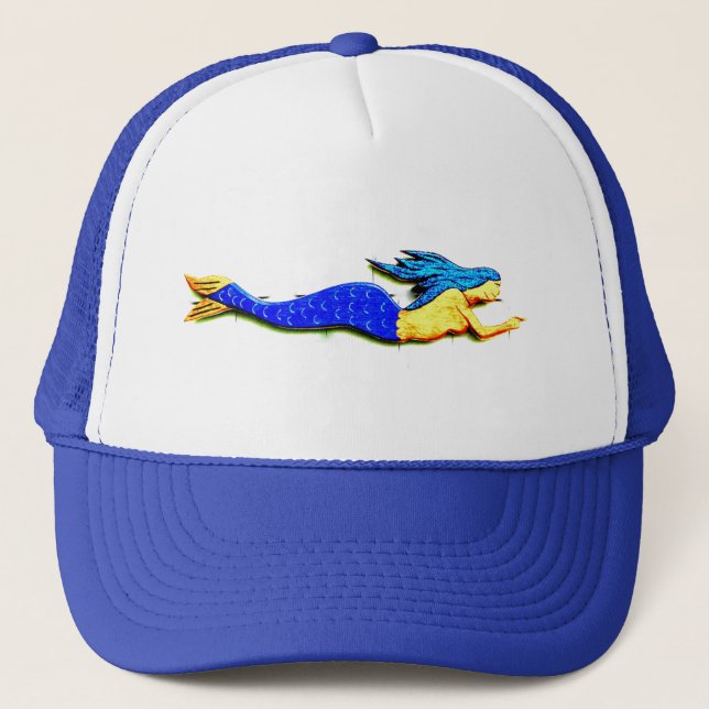 Gorra De Camionero sirena de cola azul (Anverso)