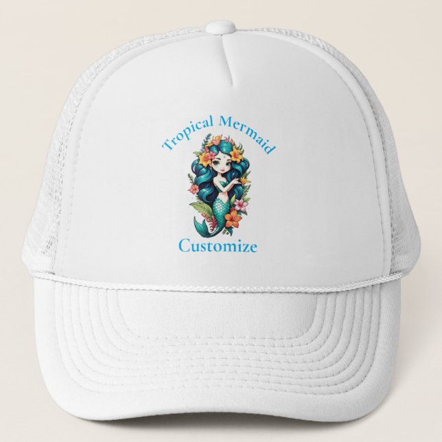 Gorra De Camionero Sirena de Flor Tropical Thunder_Cove (Anverso)