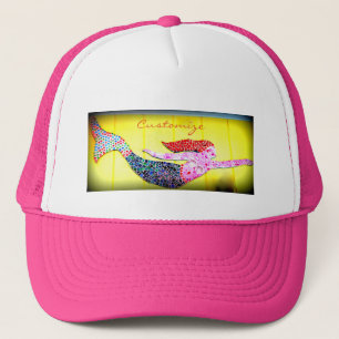 Gorra De Camionero sirena de mosaico de pelirrojos