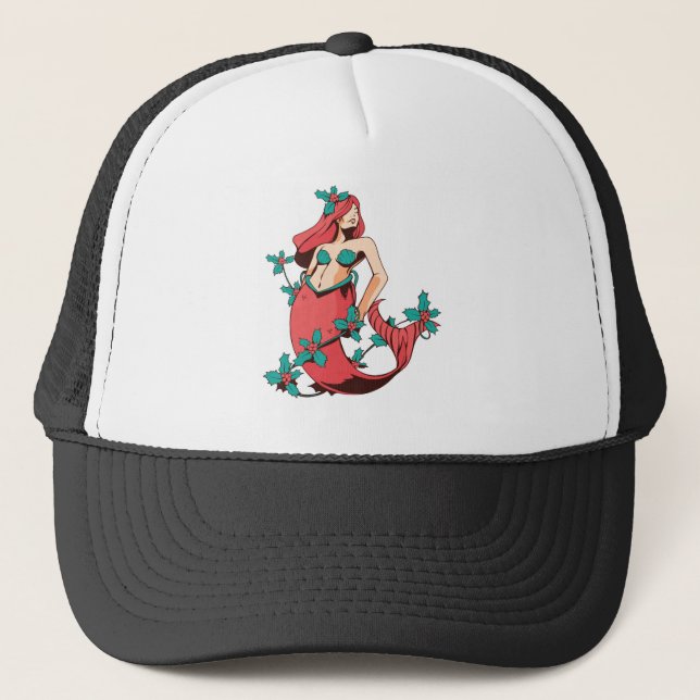 Gorra De Camionero Sirena de Navidad (Anverso)