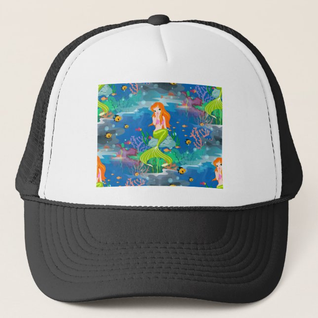 Gorra De Camionero sirena de pelirroja (Anverso)
