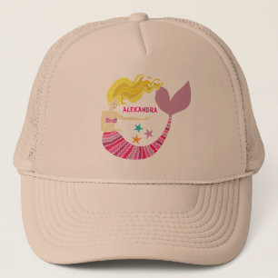 Gorra De Camionero Sirena Rosa Linda Bajo El Mar Nombre