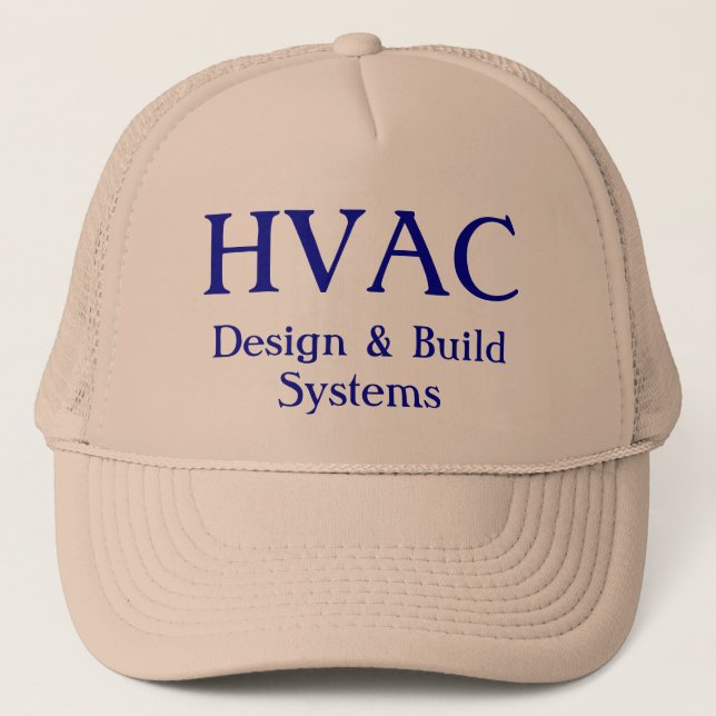 Gorra De Camionero Sistemas de la HVAC, del diseño y de la estructura (Anverso)