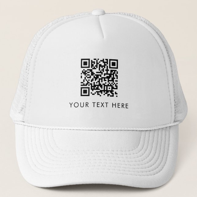 Gorra De Camionero Sitio web comercial analizable Código QR Empleado  (Anverso)
