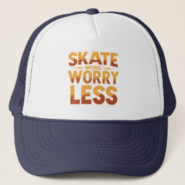 Gorra De Camionero Skate Más, Preocupación Menos Patinaje Retro