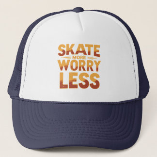 Gorra De Camionero Skate Más, Preocupación Menos Patinaje Retro