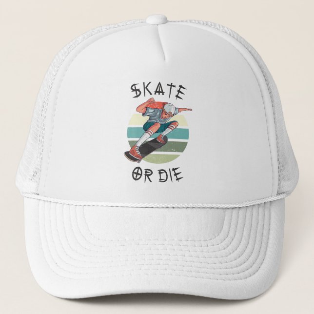 Gorra De Camionero Skate o muere Skateboard Boy (Anverso)