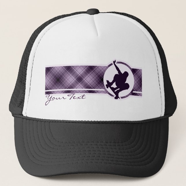 Gorra De Camionero Skateboarding púrpura (Anverso)