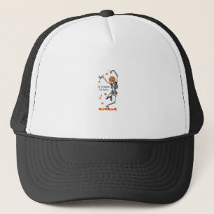 Gorra De Camionero Skeleton Es La Temporada De Pilates Meditation Hal