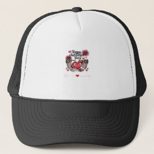 Gorra De Camionero Skeleton Hands Día de San Valentín Classic