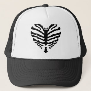 Gorra De Camionero Skeleton Heart