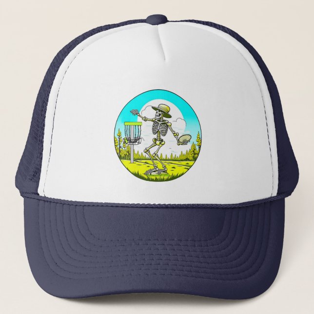 Gorra De Camionero Skeleton Play Disc Golf (Anverso)
