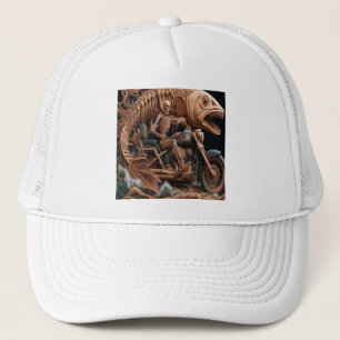 Gorra De Camionero skeleton recorrió su camino de ciclismo de helicóp