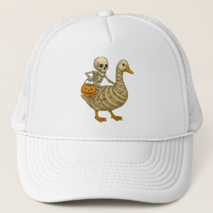 Gorra De Camionero Skeleton Riding Mom Goose Halloween Funny Pumpkin