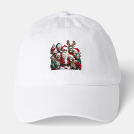 Gorra De Camionero Skeleton Santa Christmas Group Photo – Festive 3D 