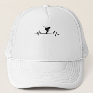 Gorra De Camionero Ski Heartbeat Esquí Divertido Pistas Deportivas de