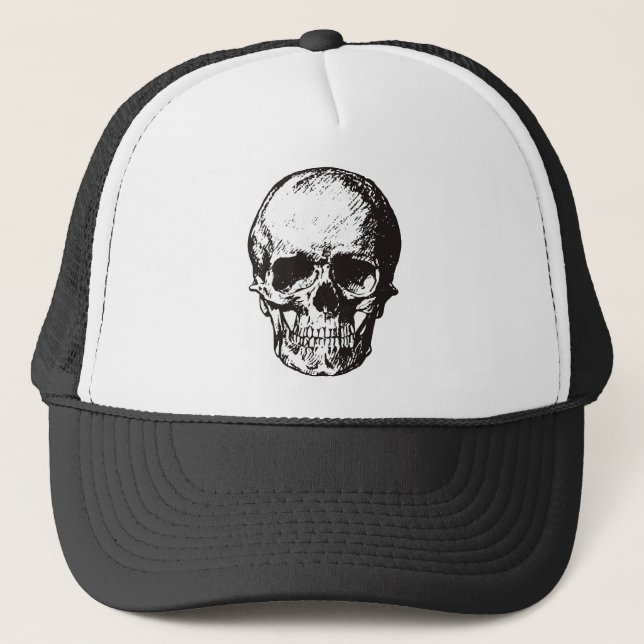 Gorra De Camionero Skull Fantasy Art Rock Punk fuerte Metalizado (Anverso)