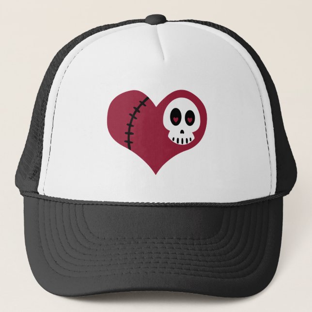 Gorra De Camionero Skull Heart (Anverso)
