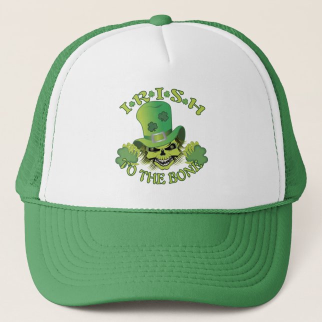 Gorra De Camionero Skull irlandés (Anverso)
