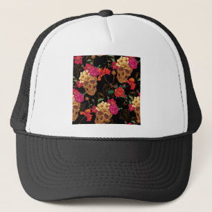 Gorra De Camionero Skulls florales