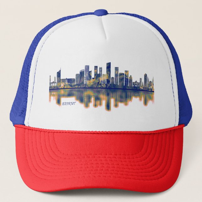 Gorra De Camionero Skyline de Beirut (Anverso)