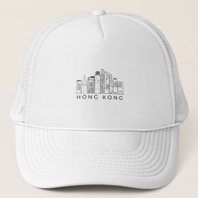 Gorra De Camionero Skyline de Hong Kong (Anverso)