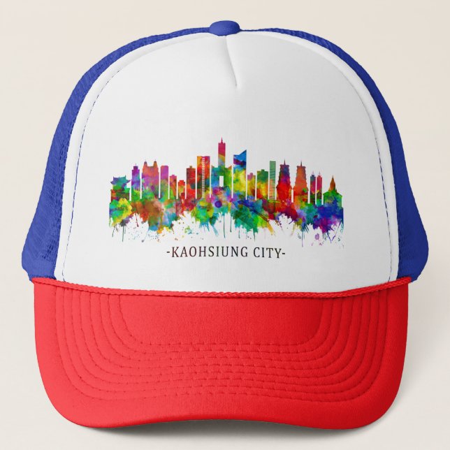 Gorra De Camionero Skyline de la ciudad de Kaohsiung (Anverso)