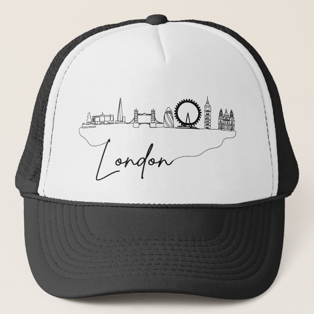 Gorra De Camionero Skyline de la ciudad de Londres (Anverso)