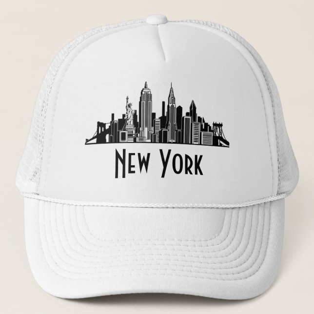 Gorra De Camionero Skyline de Nueva York (Anverso)