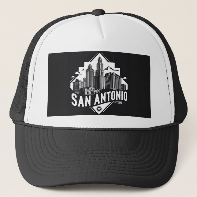 Gorra De Camionero Skyline de San Antonio (Anverso)
