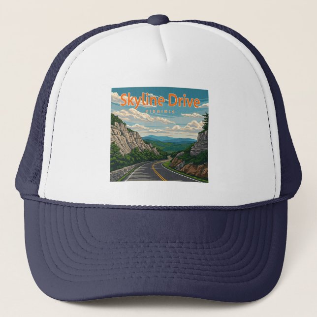 Gorra De Camionero Skyline Drive Virginia Landscape (Anverso)