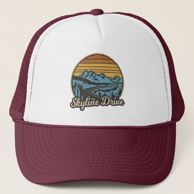 Gorra De Camionero Skyline Drive Virginia Retro (Anverso)