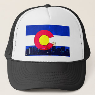 Gorra De Camionero Skyline Grunge bright Denver Colorado