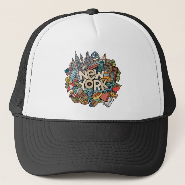 Gorra De Camionero Skyline NYC (Anverso)