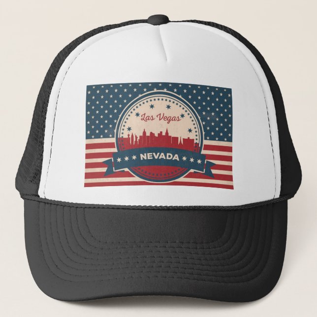 Gorra De Camionero Skyline Retro Las Vegas (Anverso)