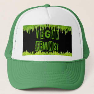 Gorra De Camionero SlipperyJoe's atención vegana feminista que llama