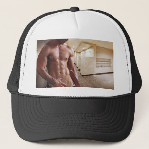 Gorra De Camionero SlipperyJoe's Man Sixpack sin camisa sexy muscular